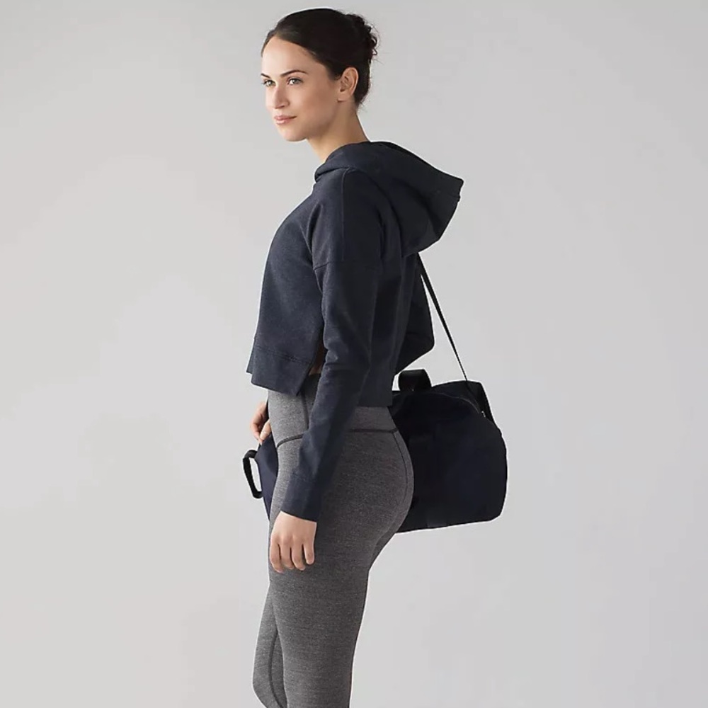 lululemon athletica Charcoal Cropped Hoodie